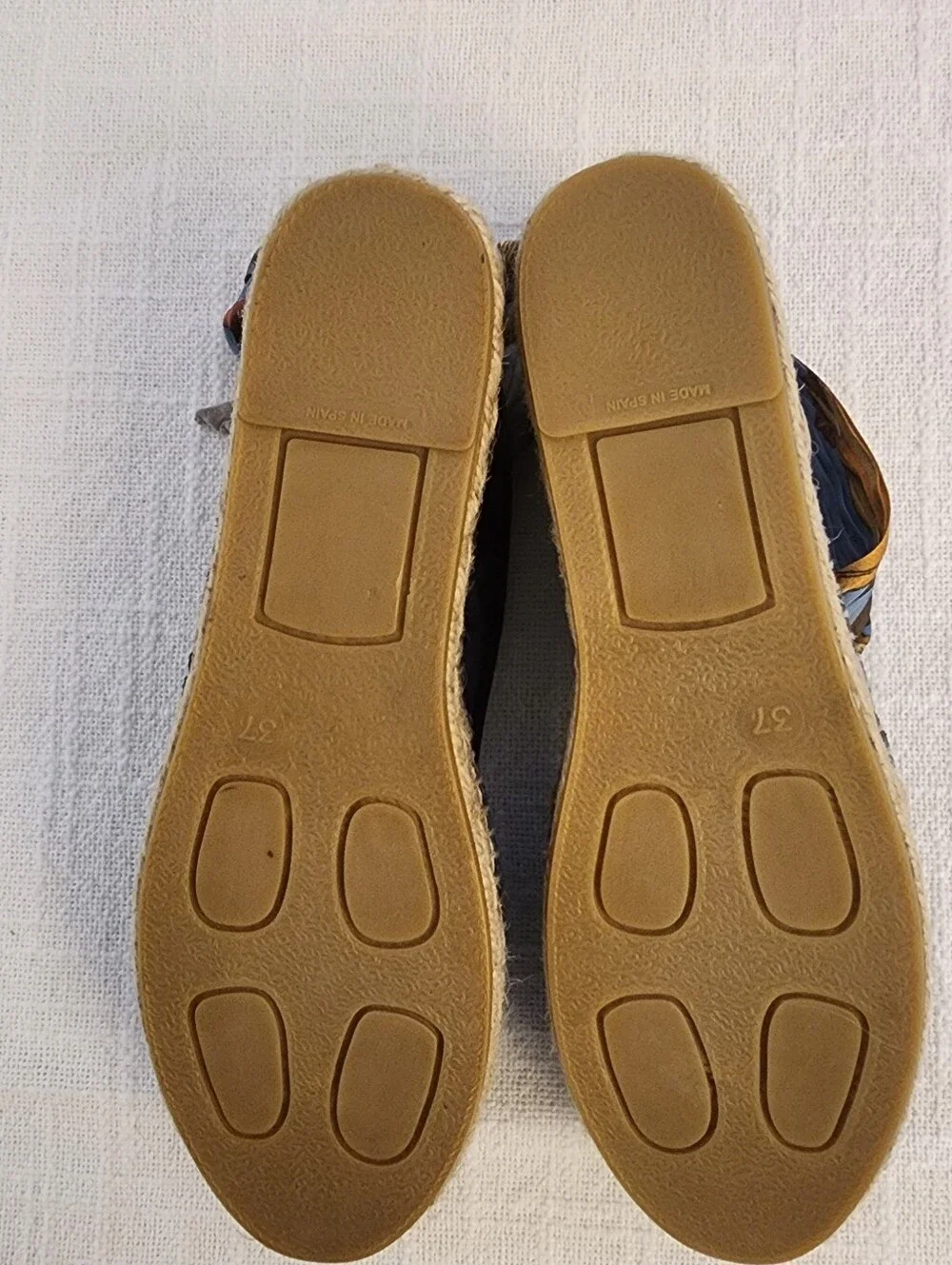 NWOB Gaimo Navy Suede Ballet Espadrilles W/ Fabric Ankle Straps 37 (6 US) A463